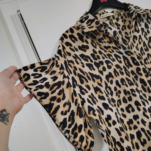 Alice + Olivia Jude Leopard Print Mini Dress Women's Medium MSRP $295 CURRENT - Picture 8 of 10